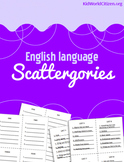 English / ESL / ELA Game: Scattergories! For Vocabulary Practice