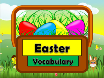 Preview of English (ESL) - Easter Vocabulary - PowerPoint + Flashcards
