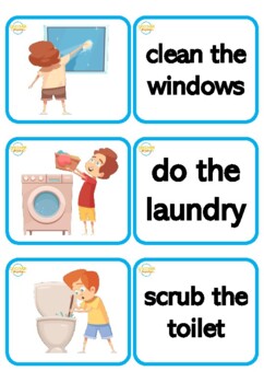 English ESL Flashcards - Housework & Chores by Discover Languages