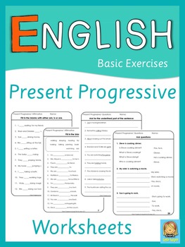 Preview of ESL Present Progressive Worksheets