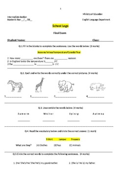 english final exams worksheets teaching resources tpt