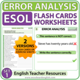 English Error Analysis Flash Cards & Worksheets - Set 1