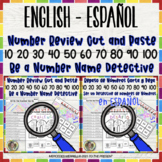 English Español Numbers REVIEW Cut Paste 10 20 30 40 50 60