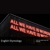 English Etymology, Comprehensive No Prep Lesson, Editable