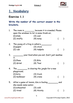 English Exercise Book – Primary 3 SAMPLE ( FREE / FREEBIE ) by Prestige