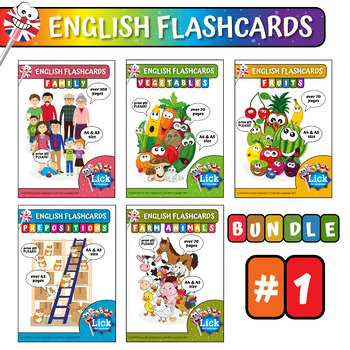 Preview of English Flashcards - Bundle #1
