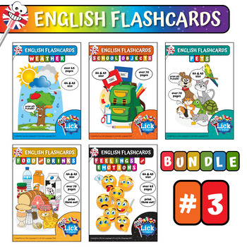 Preview of English Flashcards - Bundle #3