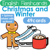 English Flashcards: "Winter" and "Christmas" words with Ac