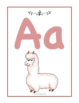 Preview of English French Italian Spanish ESL Alphabet Animal POSTERS