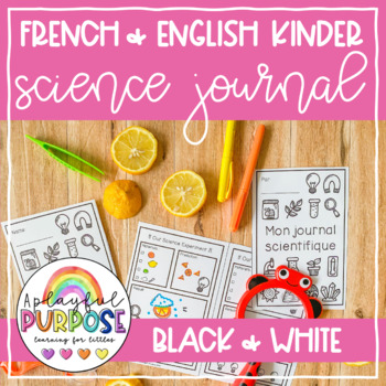 Preview of English & French Science Journals for Kindergarten with 3 Kitchen Experiments