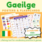 MEGA BUNDLE English Gaeilge Posters and Flashcards