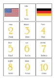 English - German (Deutsch) Number Flashcards (1-100)