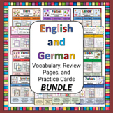 English/German Vocabulary, Review, and Practice Cards BUNDLE