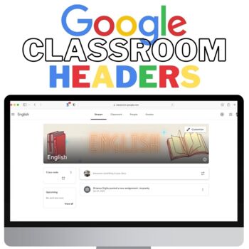 Preview of English Google Classroom Headers