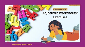 Preview of English Grammar: Adjectives Worksheets/ Exercises