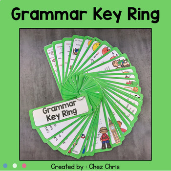 Preview of English Grammar Rules Key Ring and Bookmarks