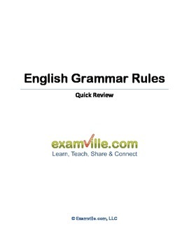 Preview of English Grammar Rules - Quick Review