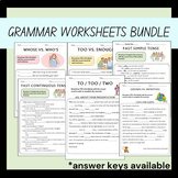 Language Arts Grammar Worksheets Bundle for 5th Grade
