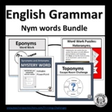 English Grammar -nym words Bundle
