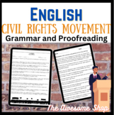 English & History Civil Rights Grammar Worksheets for Midd