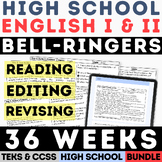 High School Bell Ringer Reading Comprehension ELA Daily Wa