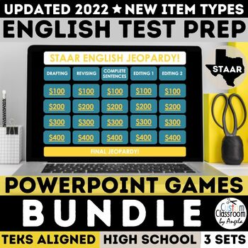 Preview of High School Jeopardy Games STAAR Test Prep PowerPoint Reading Comprehension