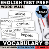 English I & II STAAR Test Prep Vocabulary | Word Wall