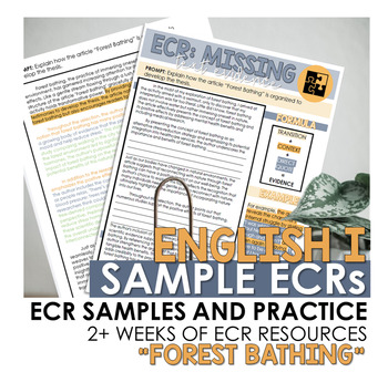 Preview of English I STAAR ECR Extended Constructed Response Samples & Practice: Nonfiction
