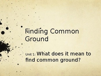 finding common ground