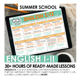Preview of English I and English II EOC Summer School Curriculum Unit - 30+ Hours