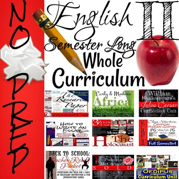 Preview of English II Bundle for One Full Semester-No Prep