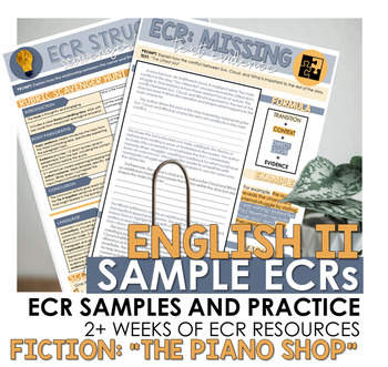 Preview of English II STAAR ECR Extended Constructed Response Samples & Practice: Fiction