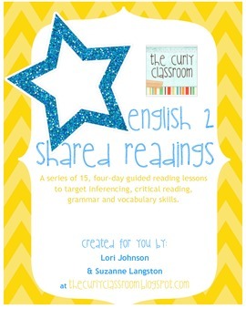 Preview of English II Shared Reading Guided Lessons