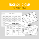 English Idioms | ESL BINGO GAME