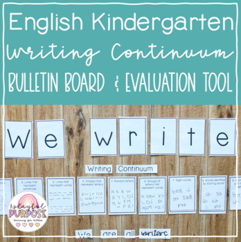 Preview of English Kindergarten Emergent Writing Continuum Display & Evaluation Tool
