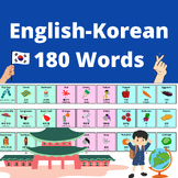 English-Korean Words Picture Flashcards, Learn Korean Language