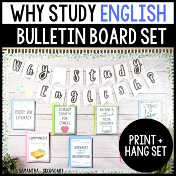 Preview of English Language Arts Bulletin Board Set - Why Study English?