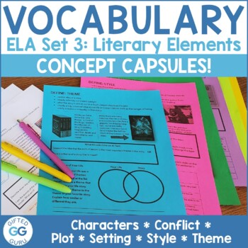 Preview of English Language Arts Concept Capsules | Set 3: Story Elements