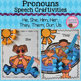 Pronouns Speech Therapy Craft: Preschool Language Activities