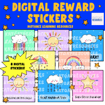 Preview of English Language Arts 2 Digital Stickers for Google Apps and Seesaw