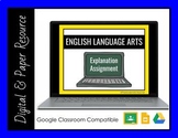 English Language Arts Explanation Project: Digital (Google