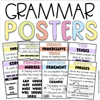 Preview of 4th Grade Parts of Speech Grammar Pastel