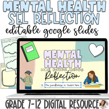 Preview of English Language Arts SEL Mental Health 3 Weeks Daily Check In Digital Resources