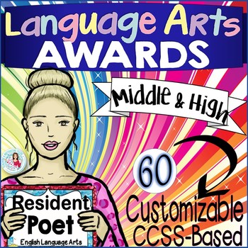 Preview of END OF THE YEAR AWARDS English Language Arts Certificates, Middle & High School