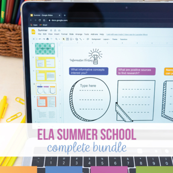Preview of English Language Arts Summer School Bundle