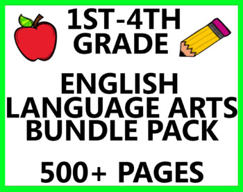 Preview of English Language Arts Vocab Grammar Spelling EAL ESOL ELL ESP EFL Review Packet