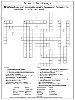 English Language Arts Vocabulary Crossword Puzzles by Fuller Teaching