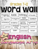 Free English Language Arts Word Wall for Grades 7-12