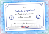 English Language Award Certificate