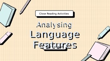 Preview of English Language Features Analysis Close Reading Activity Presentation